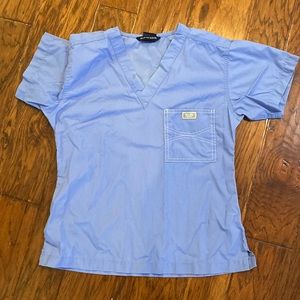 Blue sky scrub top- teal, small